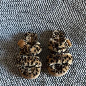 Koolaburra by UGG Women's Fuzz On Faux-Fur Slide Sandals CHEETAH